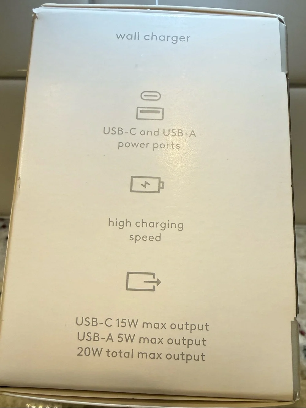 3/$15* heyday Purple Dual-Port Wall Charger with USB-C and USB-A NWT